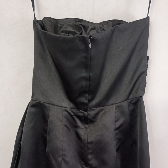 Vintage 80s Victor Costa Womens Black Formal Maxi Dress size 10 Elegant - Picture 7 of 11